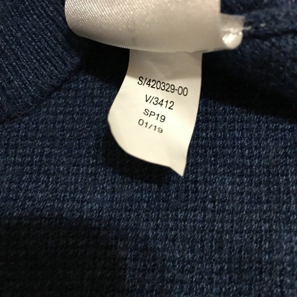 Banana Republic Premium Luxe Yarn Sweater Mens Large Blue Silk Blend Blue